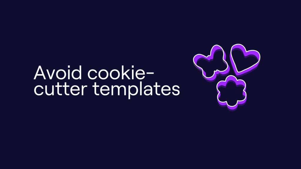 avoid cookie cutter websites