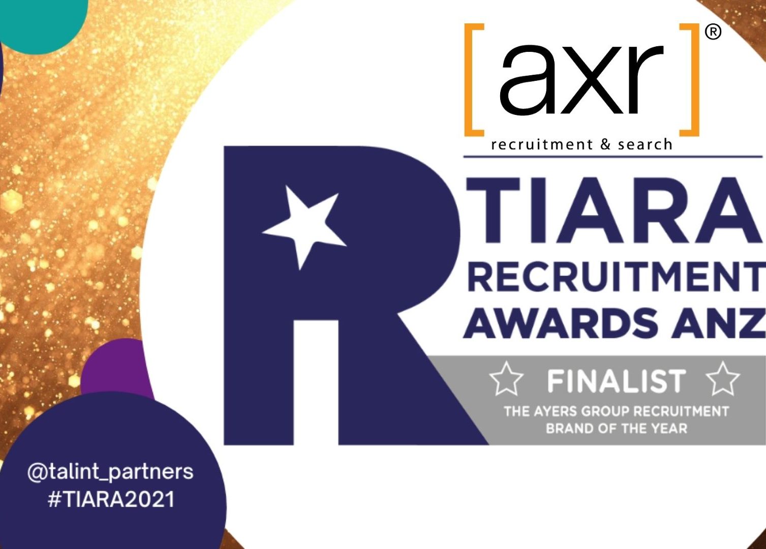 TIARA Recruitment awards ANZ- axr recruitment finalist