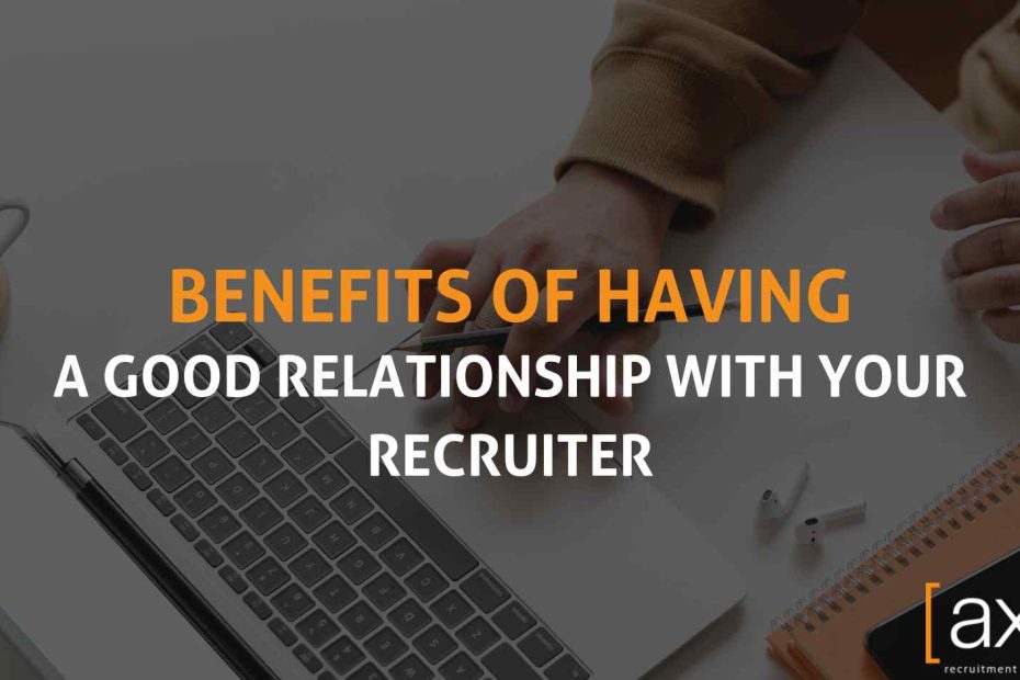 benefits of having a good relationship with your recruiter accountant working with laptop in office axr recruitment and search