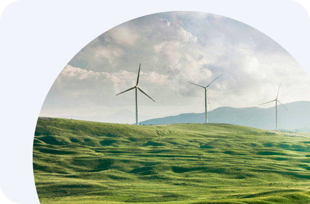 Wind turbines creating renewable energy