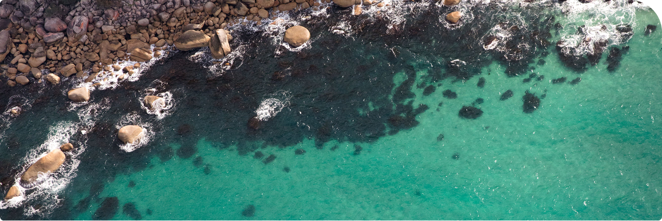 A scenic shot of the Australian coast line