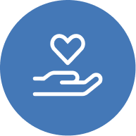 blue heart - hand symbol