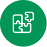 green puzzle symbol