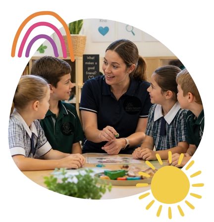 OSCH educator with students