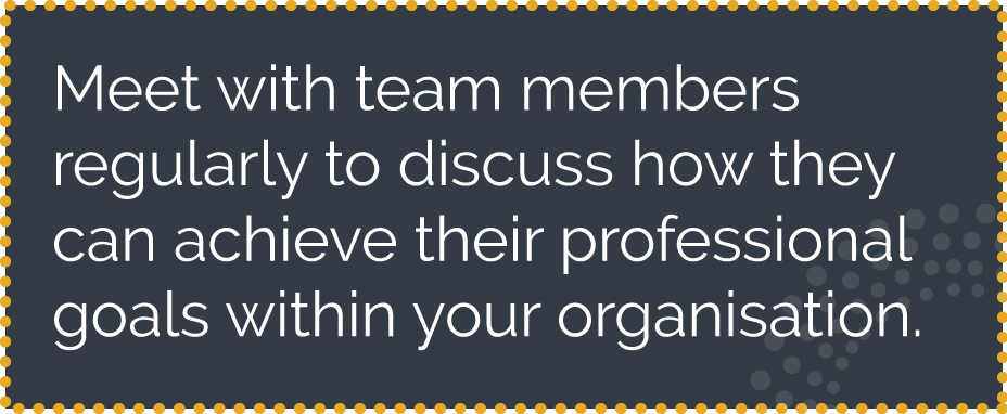 Meet with team members regularly 