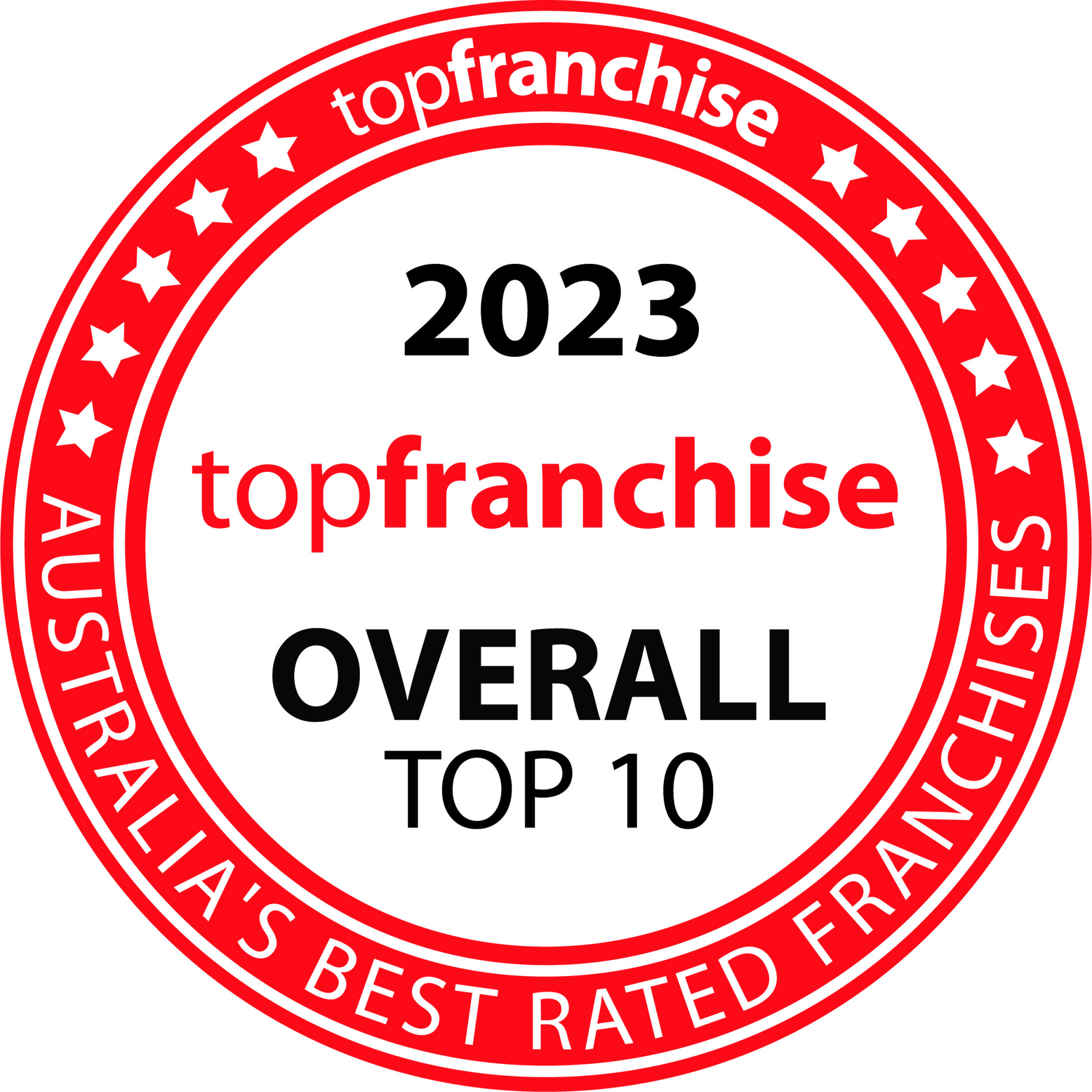 Topfranchise overall top 10 Australia's best Rated Franchises 2023