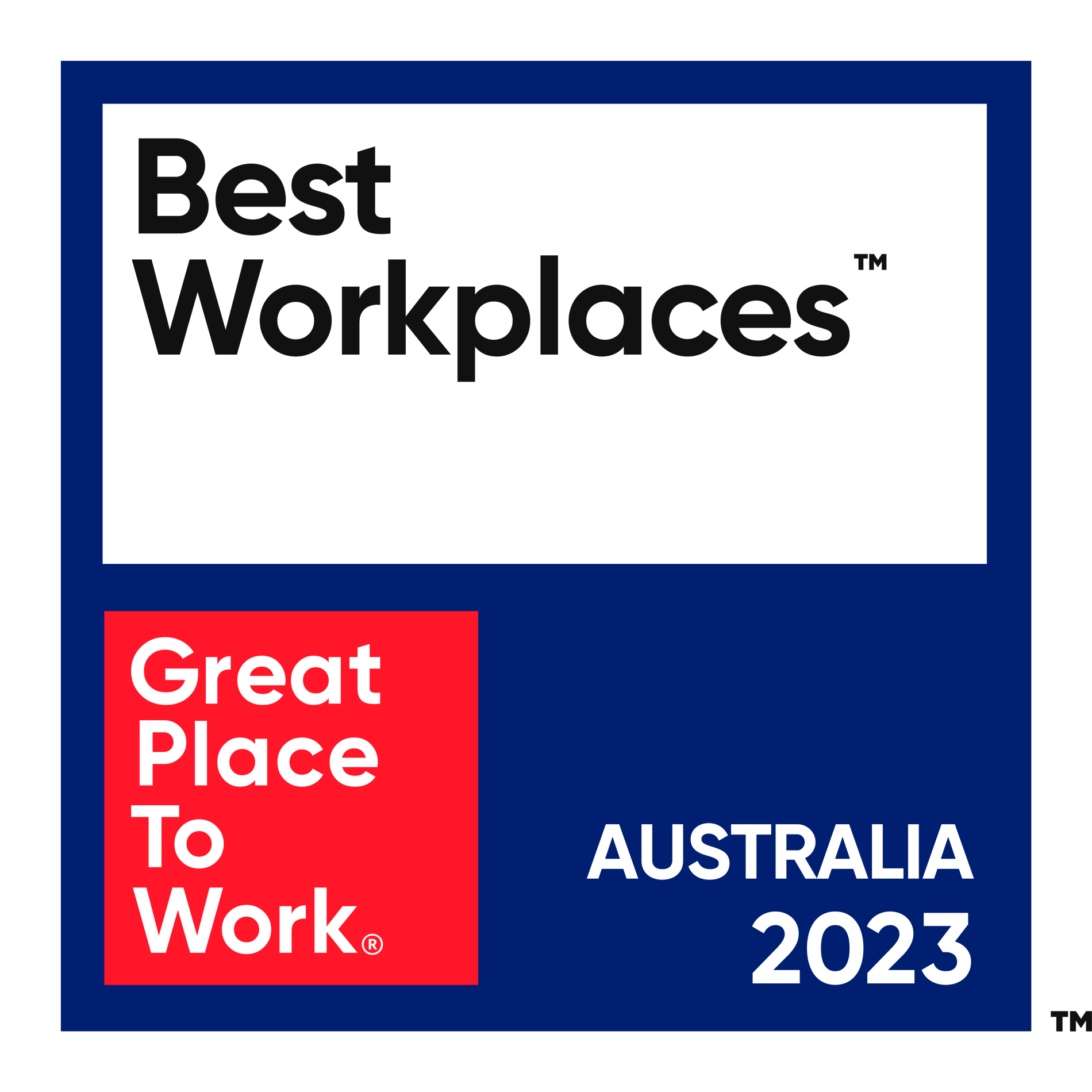 Great Place To Work Best Workplaces certified Australia 2023