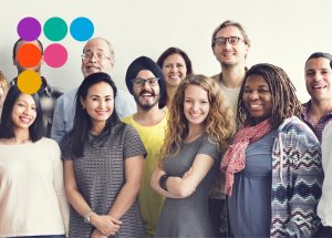 Group of people smiling at camera