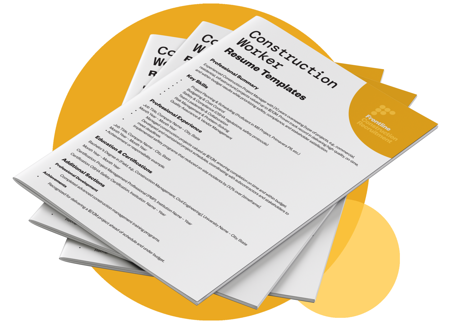 Download your free Construction Project Manager Resume Template