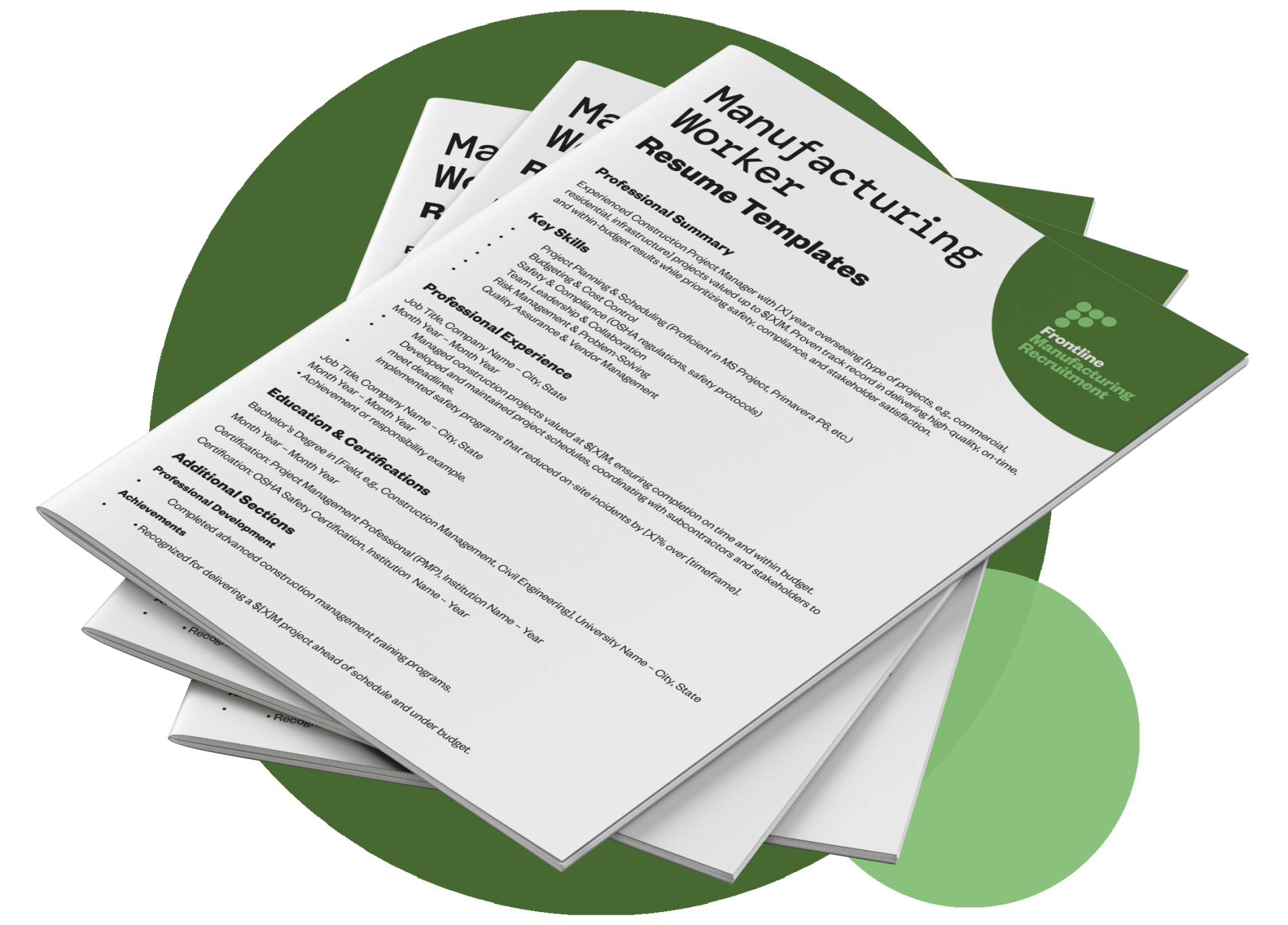 Download your Manufacturing Resume Template