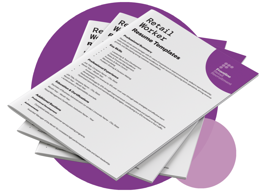 Frontline Retail Store Manager Resume Template