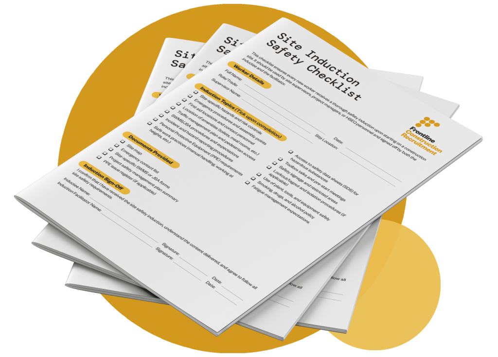 Construction Site Induction Checklist