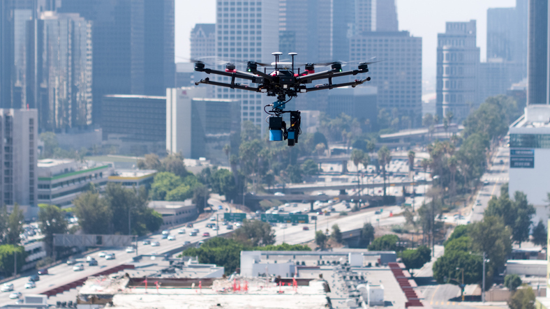 Drone flying