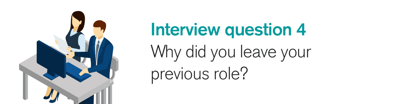 Interview question 4: Why did you leave your previous role?