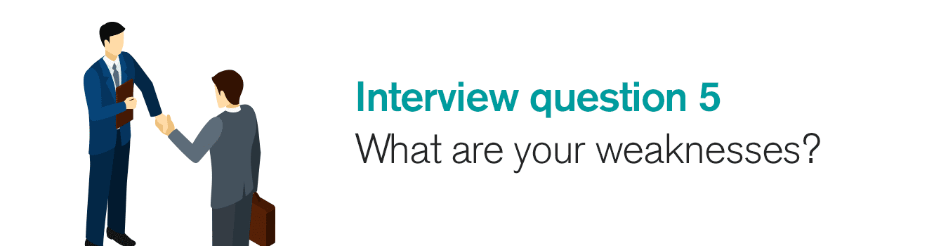Interview question 5: What are your weaknesses?