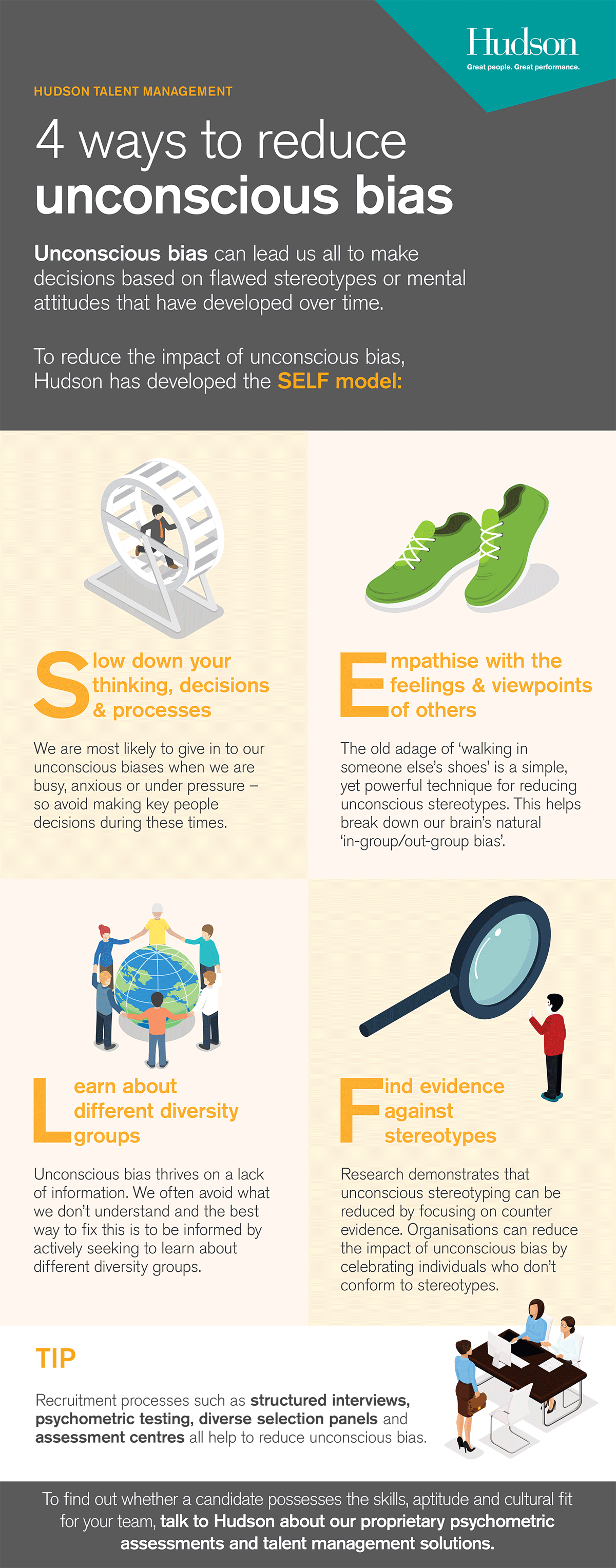 4 ways to reduce unconscious bias infographic
