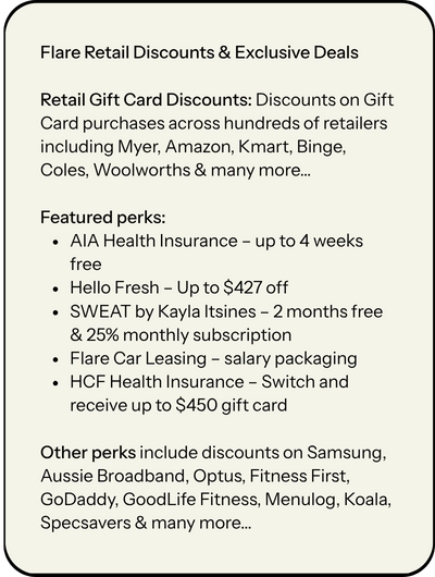 Hudson employment perks and benefits - Flare discount and deals