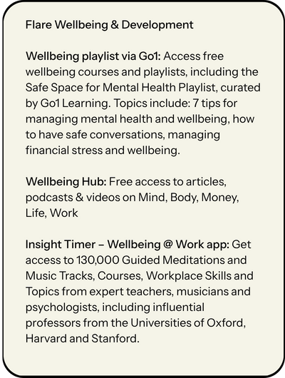 Hudson employment and perks and benefits - Flare wellbeing