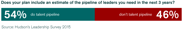 54% include a talent pipeline for leaders needed in the business for the next 3 years
