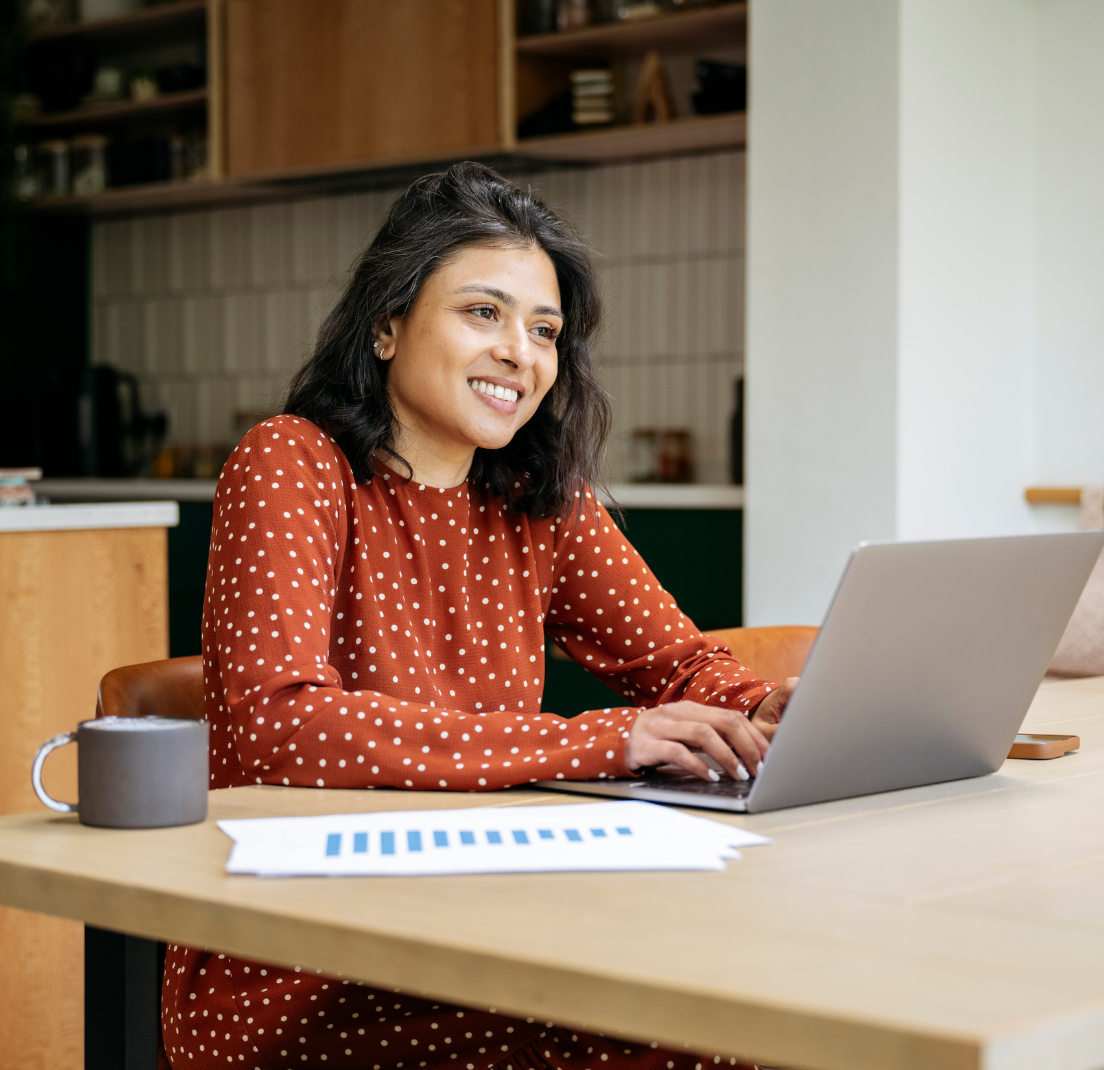 Women working at a laptop