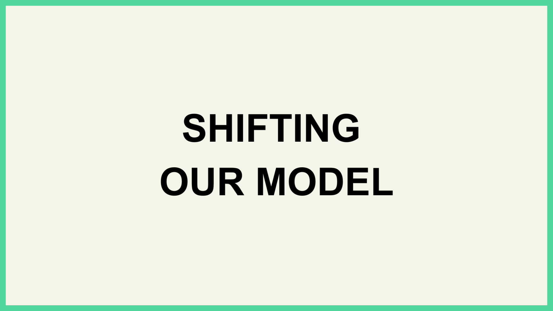 2018: A strategic shift