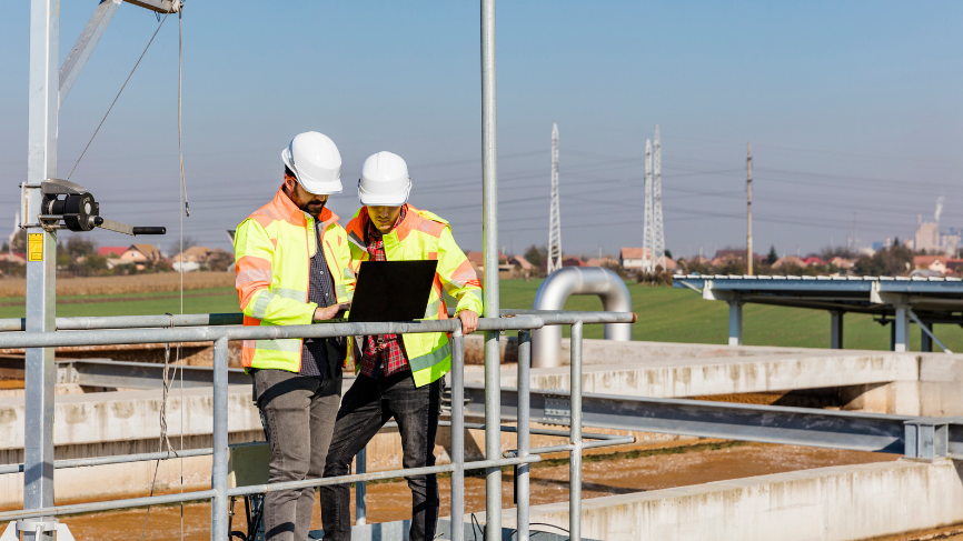 Site team at a regional water infrastructure treatment project