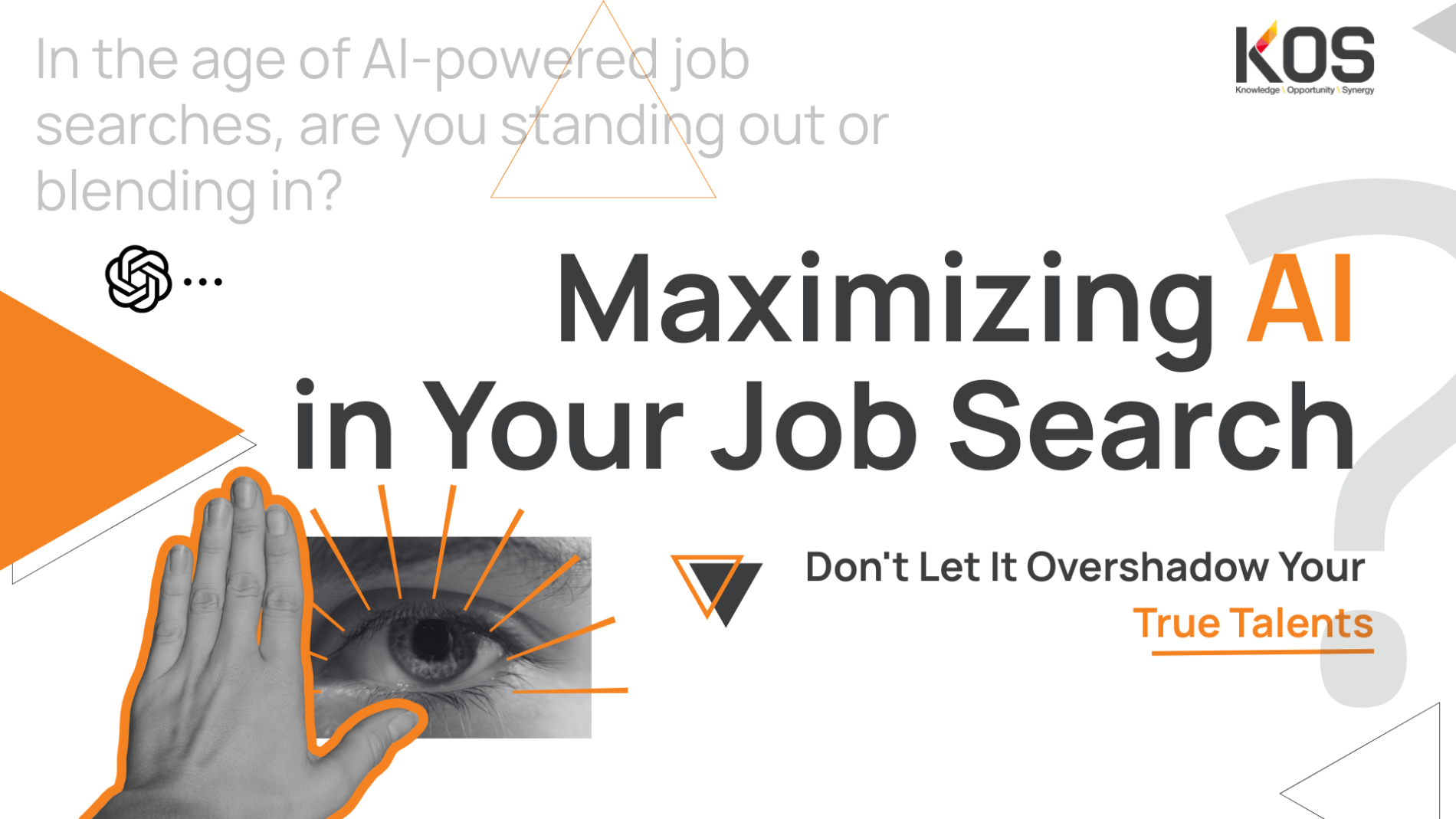 The cover for the article "Maximizing AI in Your Job Search: Don't Let It Overshadow Your True Talents"