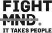 Fight MND (Motor Neurone Disease) logo. Strapline: It takes people.