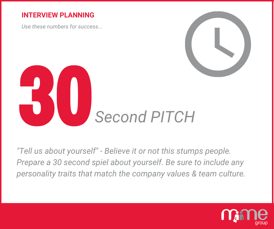 30 second interview tips