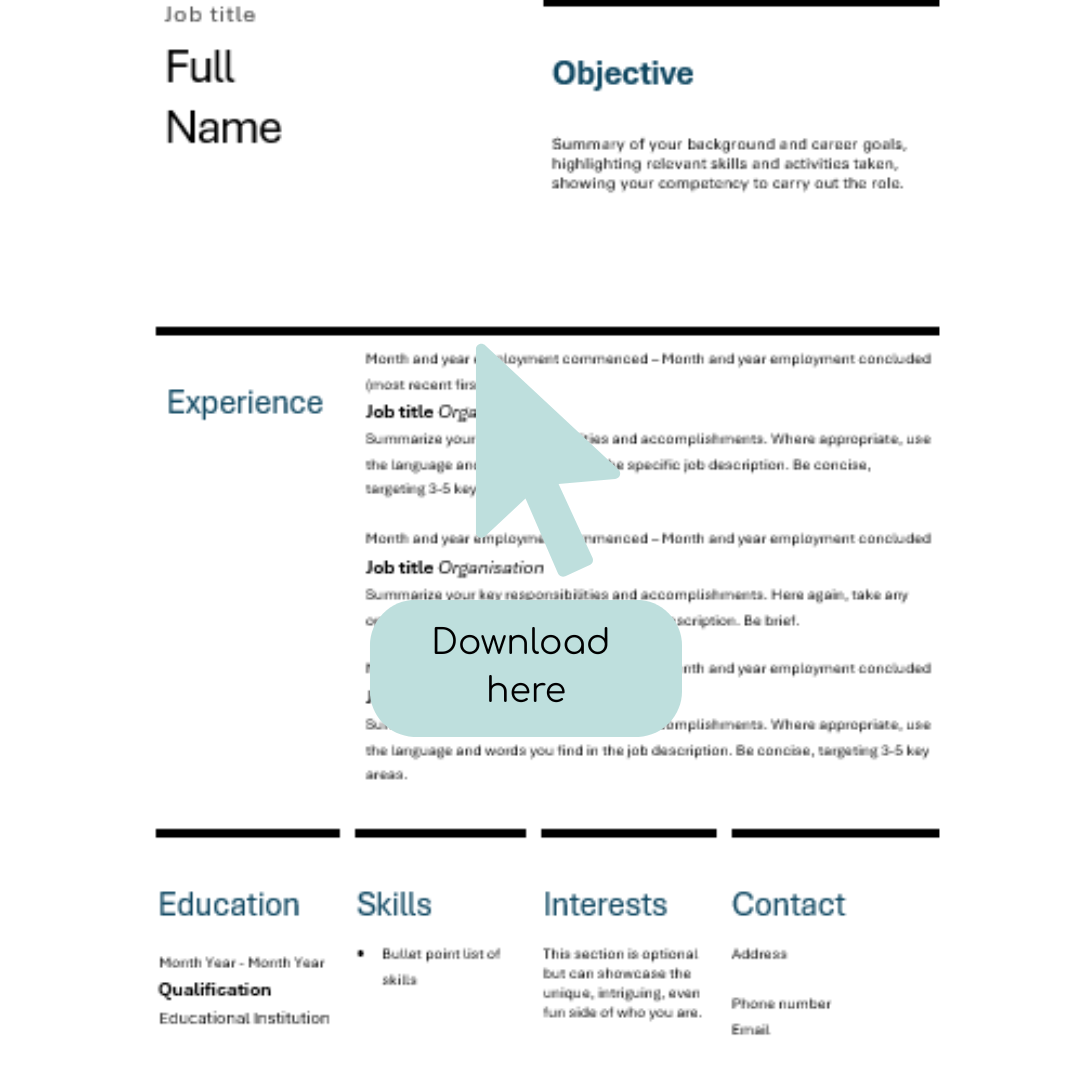 aged care resume template