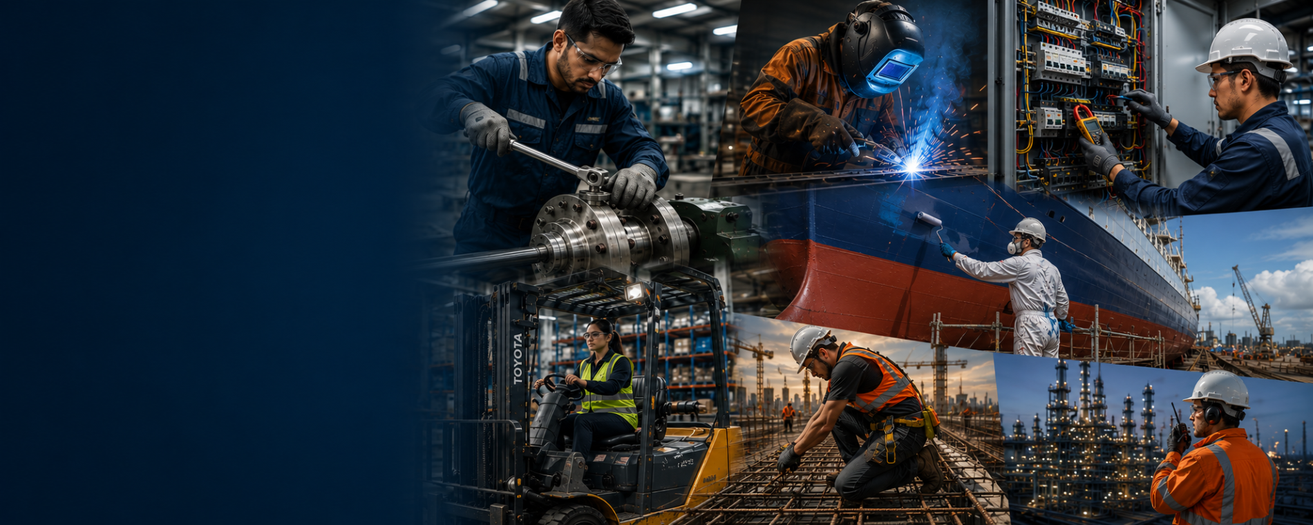 Industrial Workforce Collage Banner